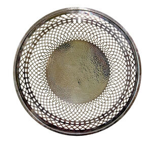 Art Deco WC NS 3083 N Silver Pierced Dish Diameter 10” Vintage EUC